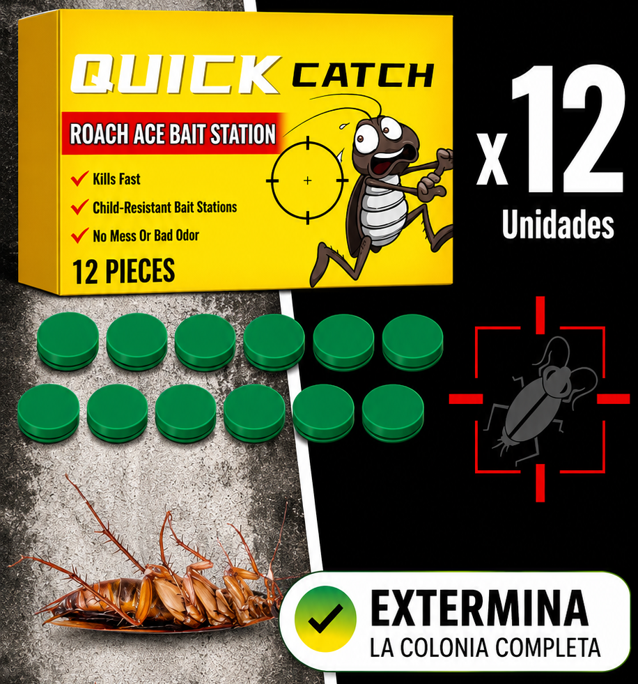 🪳🚫 Adiós a las cucarachas: Quick Catch™ — cebo potente y fácil de usar