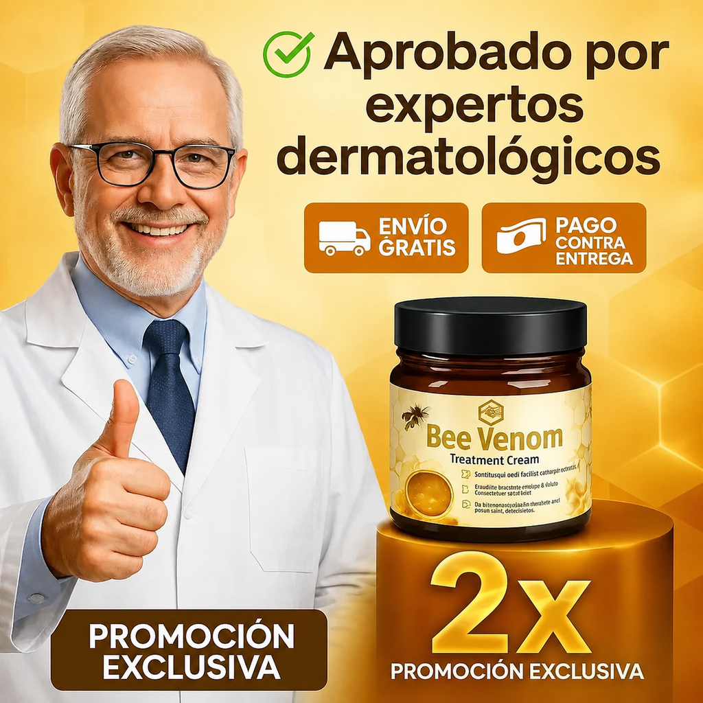 BeeLuxe™ Crema Facial con Veneno de Abeja Piel visiblemente más firme, suave y luminosa.