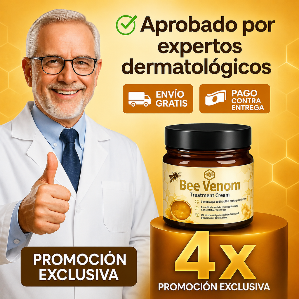 BeeLuxe™ Crema Facial con Veneno de Abeja Piel visiblemente más firme, suave y luminosa.