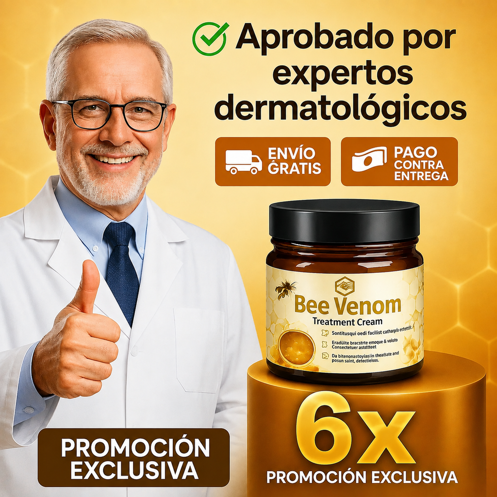 BeeLuxe™ Crema Facial con Veneno de Abeja Piel visiblemente más firme, suave y luminosa.
