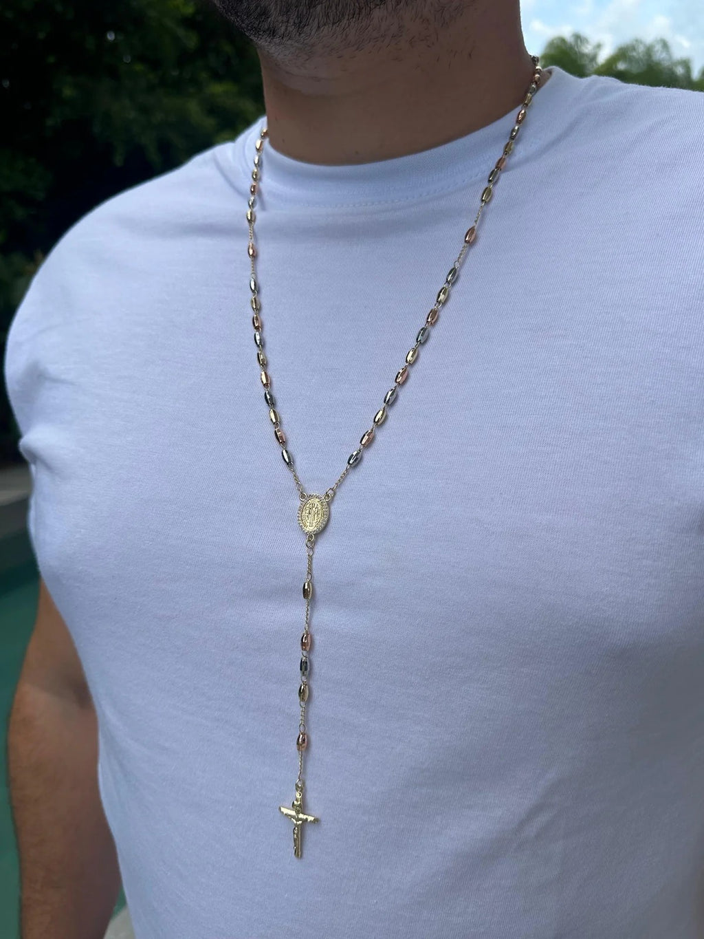 Camándula oro laminado 18k balín #6