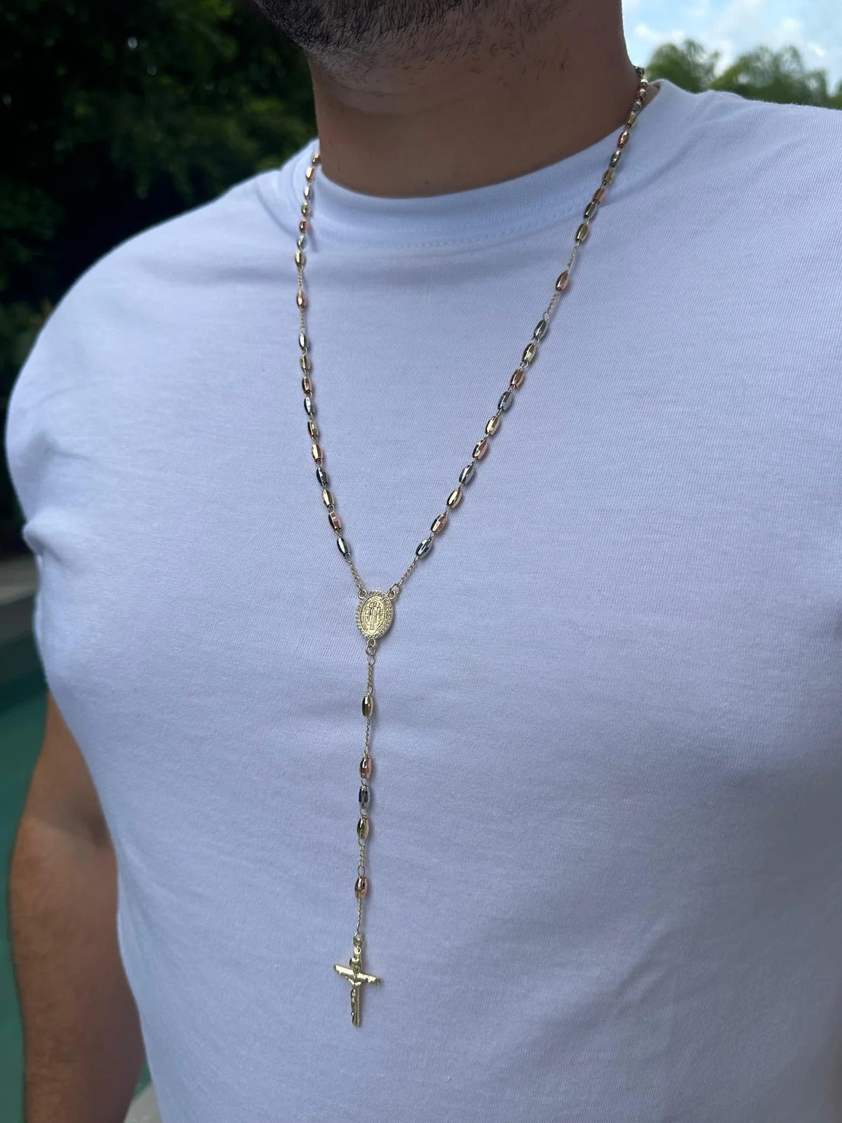 Camándula oro laminado 18k balín #6