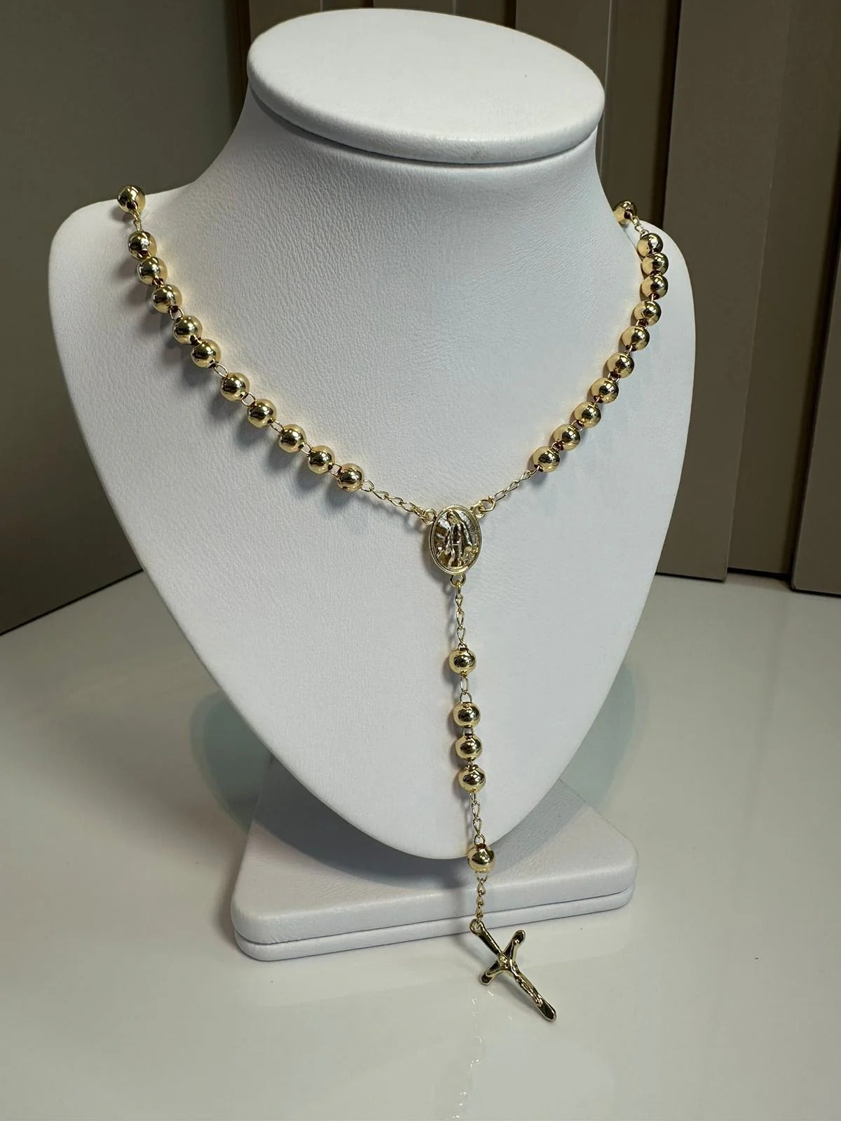 Camándula oro laminado 18k balín #6