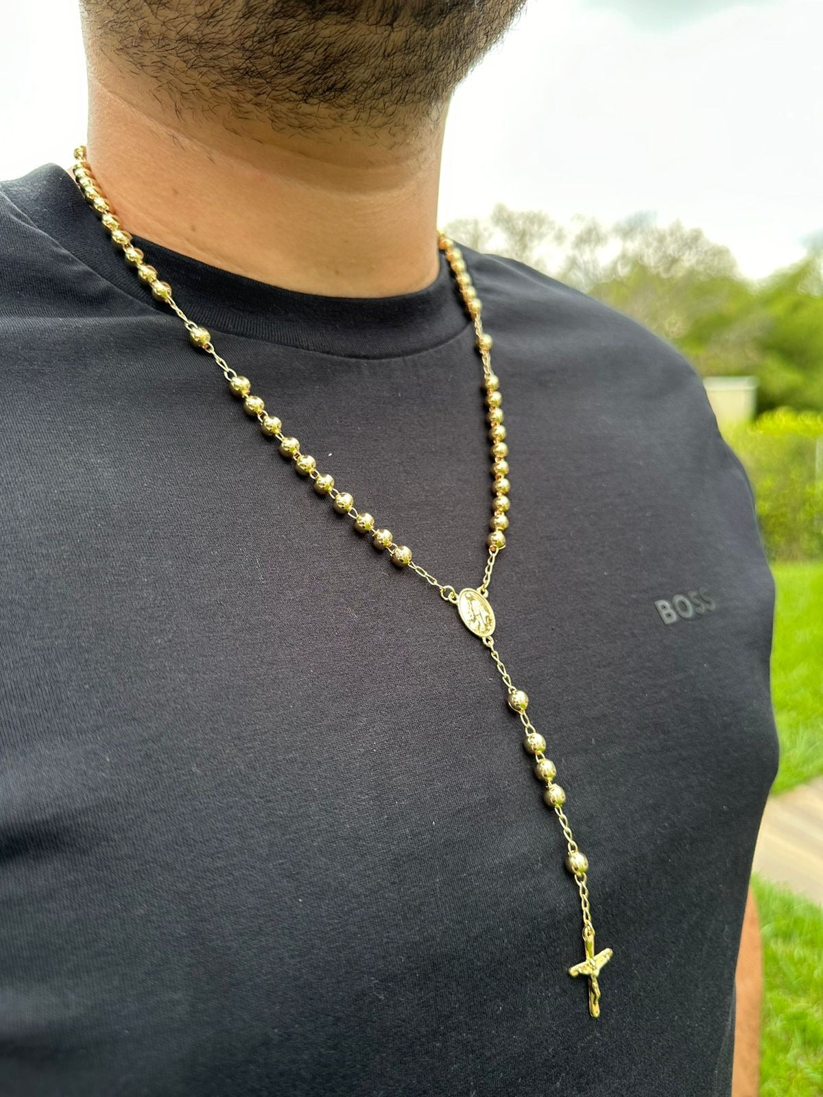 Camándula oro laminado 18k balín #6