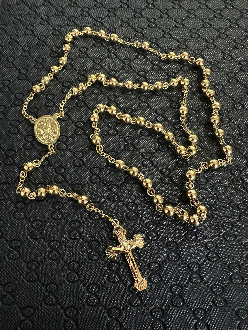 Camándula oro laminado 18k balín #6