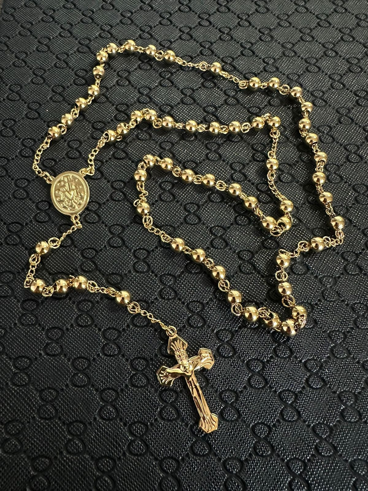 Camándula oro laminado 18k balín #6