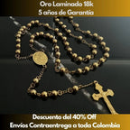 Camándula oro laminado 18k balín #6